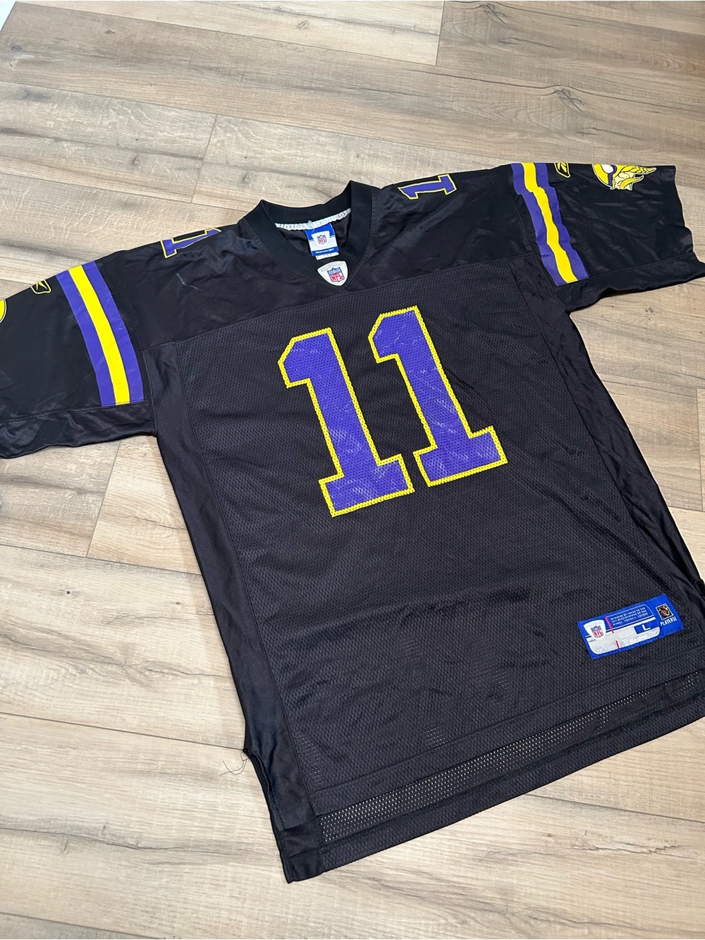NFL Minnesota Vikings Reebok Black & Purple #11 Football Jersey